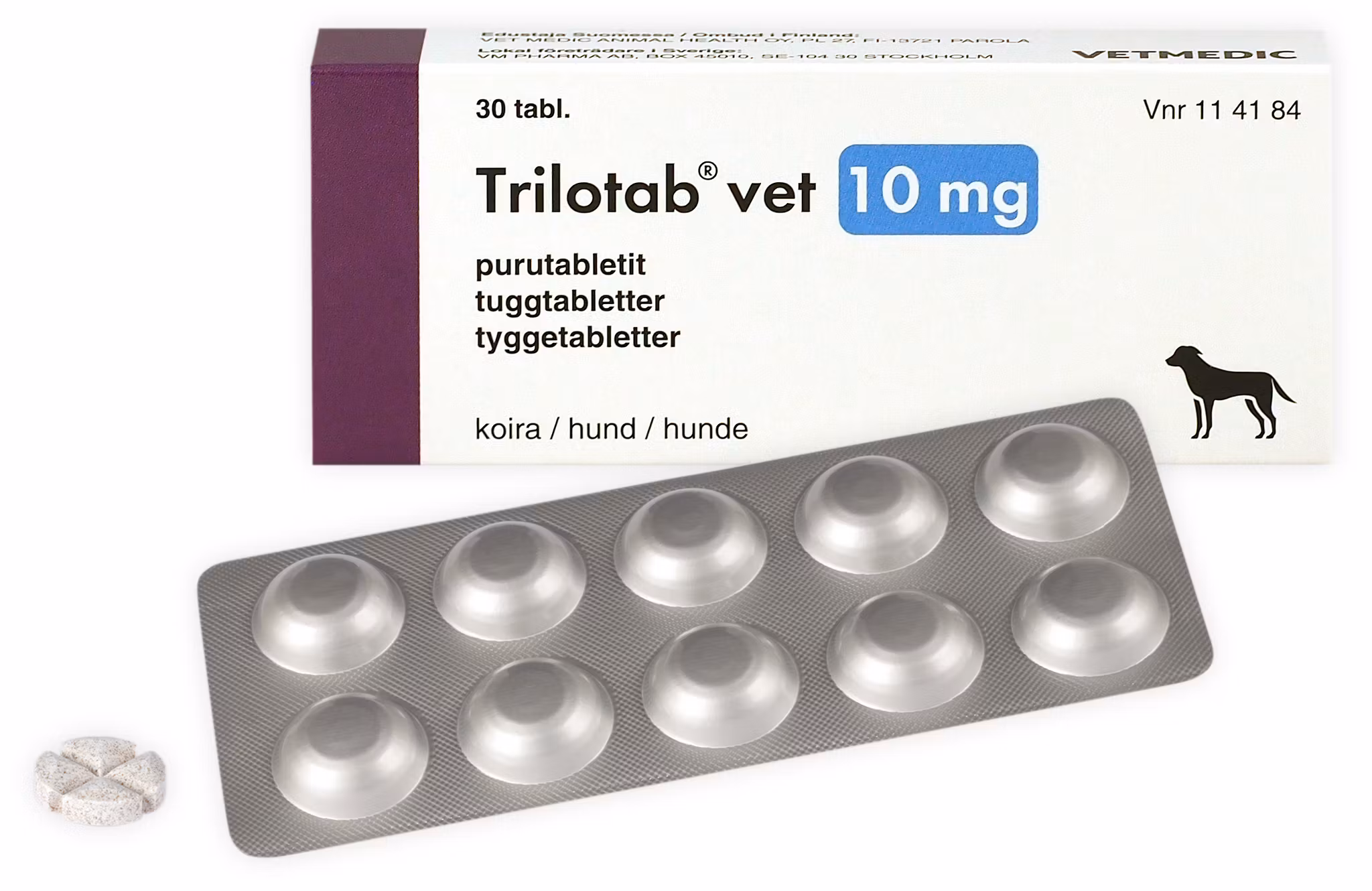 Trilotab vet 10 mg 30 tablett(er) Tuggtablett