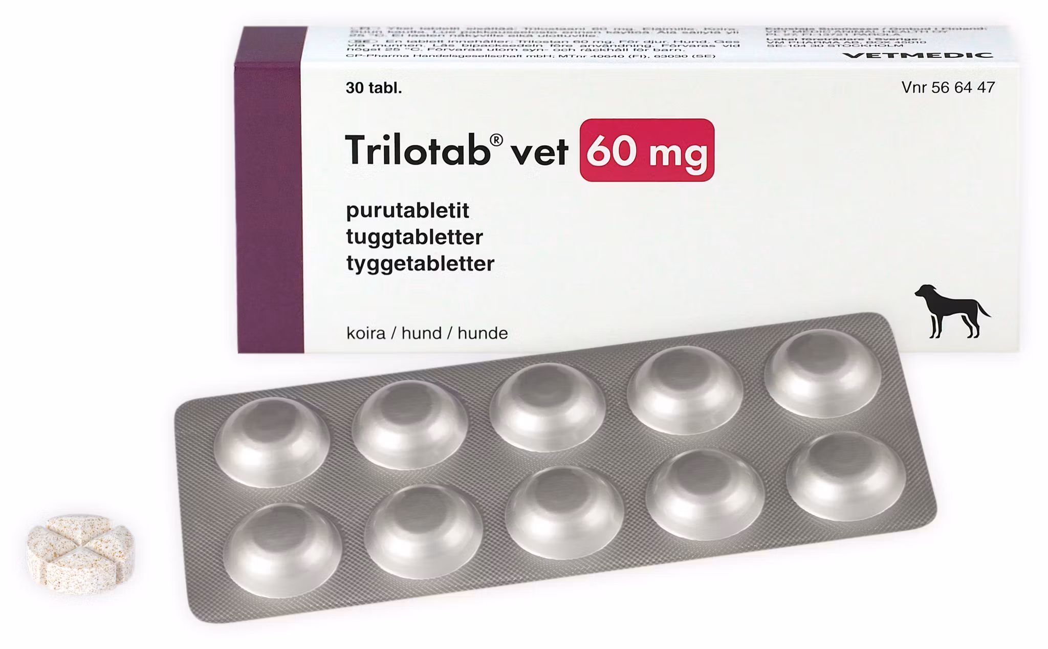 Trilotab vet 60 mg 30 tablett(er) Tuggtablett