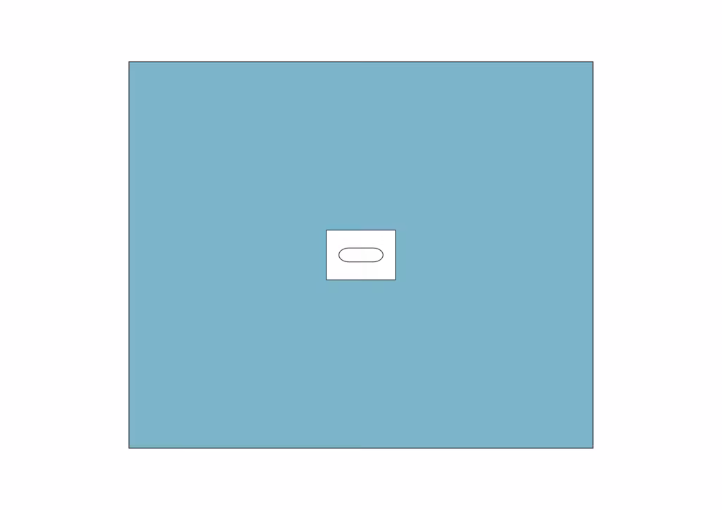 BARRIER Hålduk, steril, 150x180cm, häftande 5x15cm hål, 1st