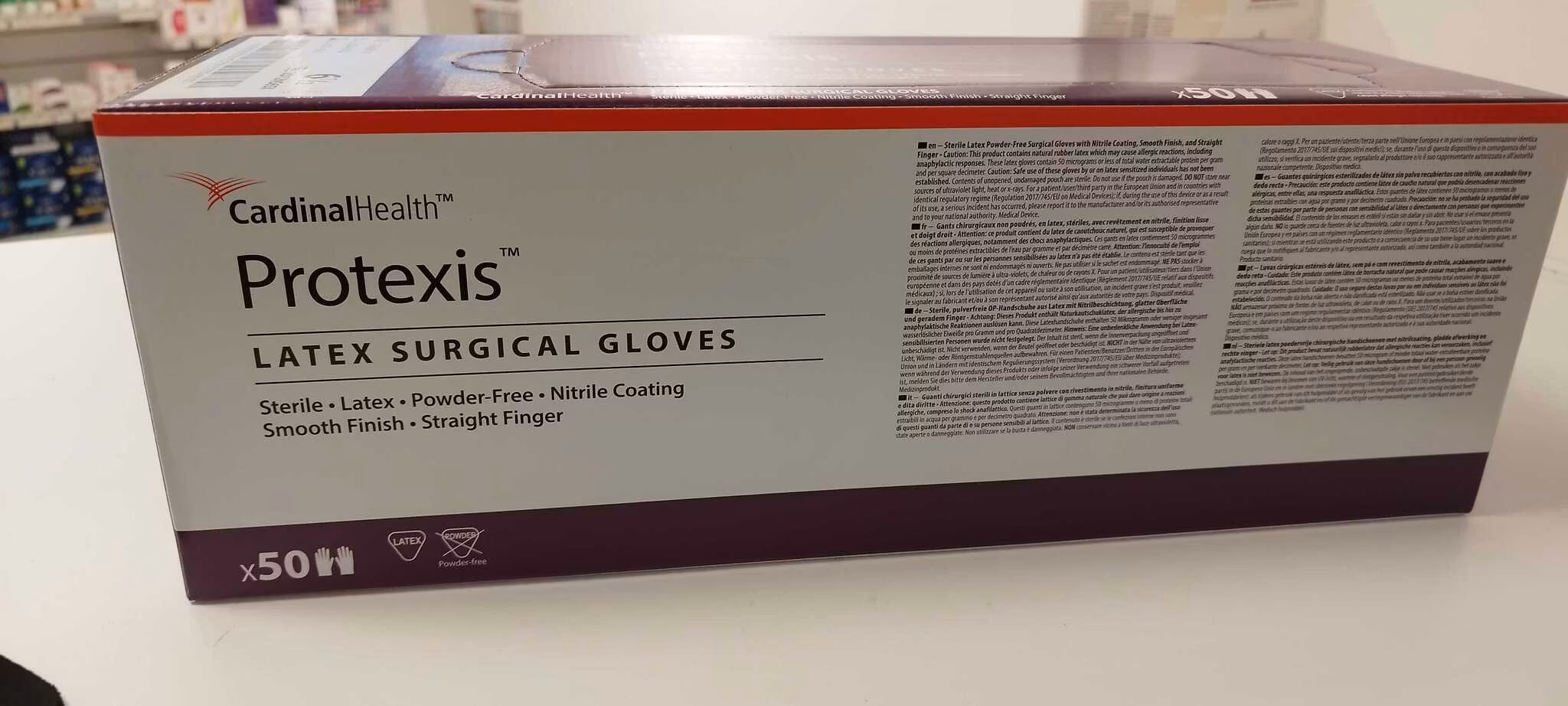 Operationshandske Protexis Latex strl 7,0 50 st