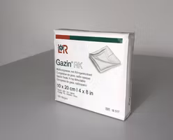 Kompress Gazin med 12lagers rtg tråd 10x20cm/100