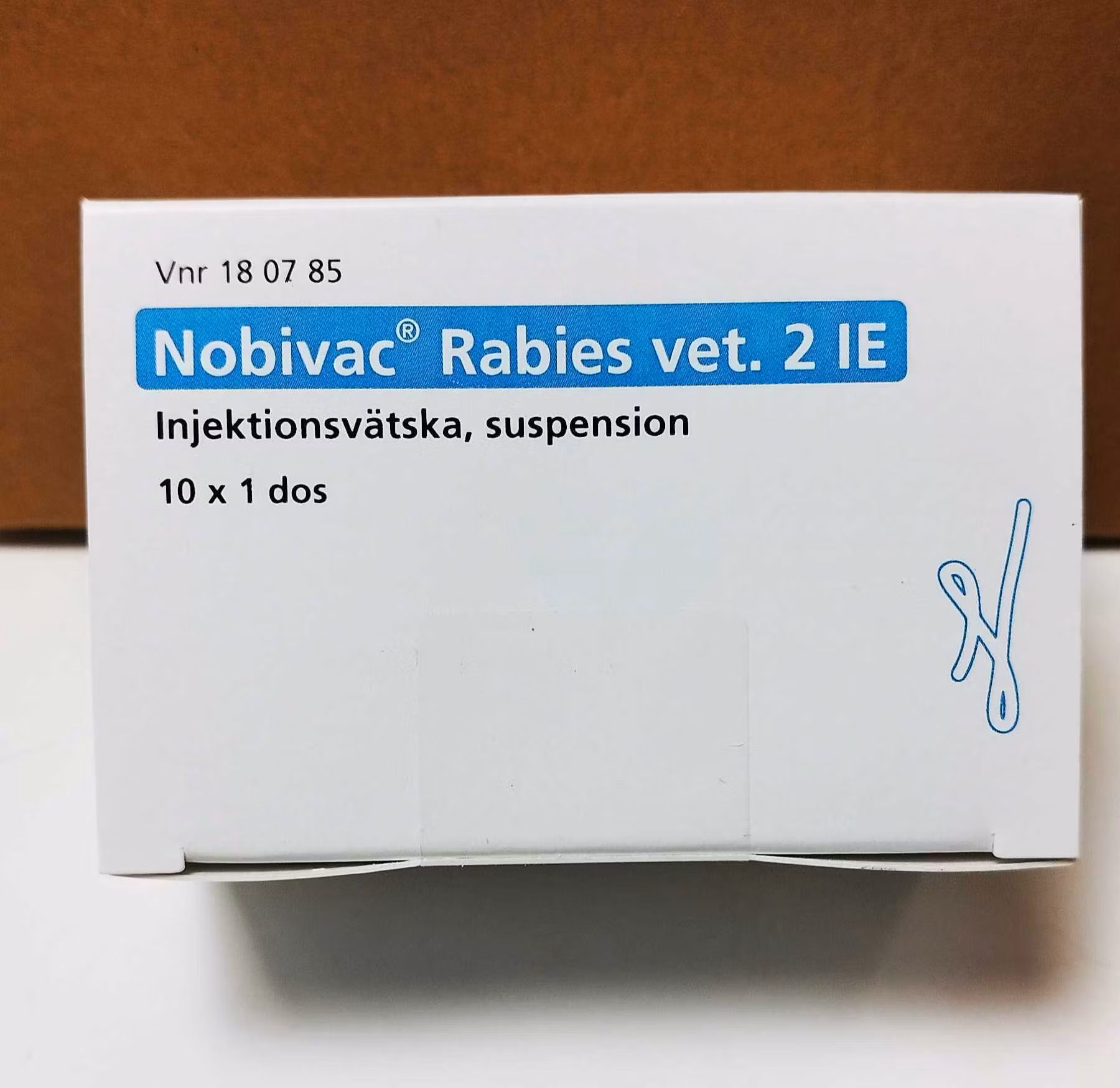 Nobivac Rabies vet. 2 IE 10 x 1 dos(er) Injektionsvätska, suspension, Orifarm AB