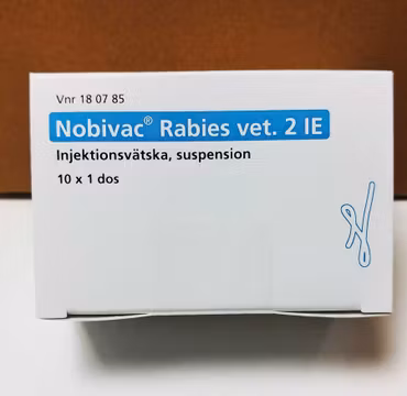 Nobivac Rabies vet. 2 IE 10 x 1 dos(er) Injektionsvätska, suspension, Orifarm AB