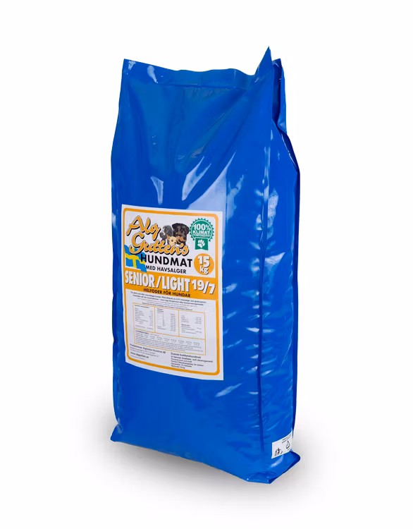AlgGutten senior light 15kg Svensktillverkat hundfoder med havsalger