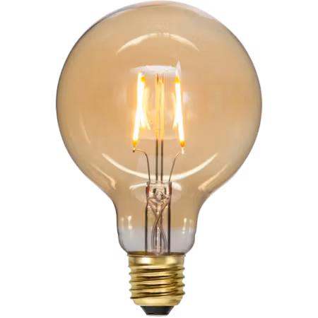 LED-LAMPA E27 G95 PLAIN AMBER