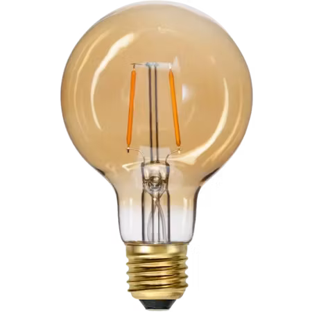 LED-LAMPA E27 G80 PLAIN AMBER