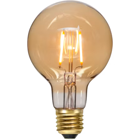 LED-LAMPA E27 G80 PLAIN AMBER