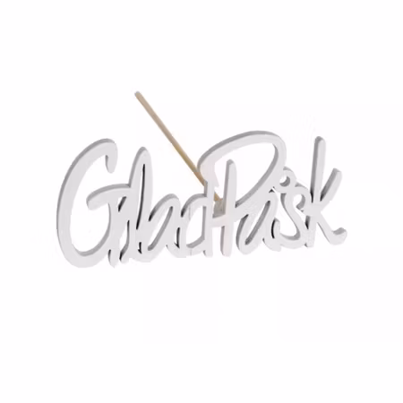 Glad Påsk Stick Vit
