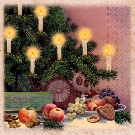 NYHET! Servetter Juleljus