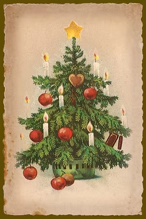 NYHET! Vykort Julgran