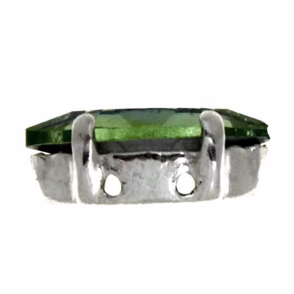 Mörkt Silverfärgad Infattning Navette 15x7mm 3st