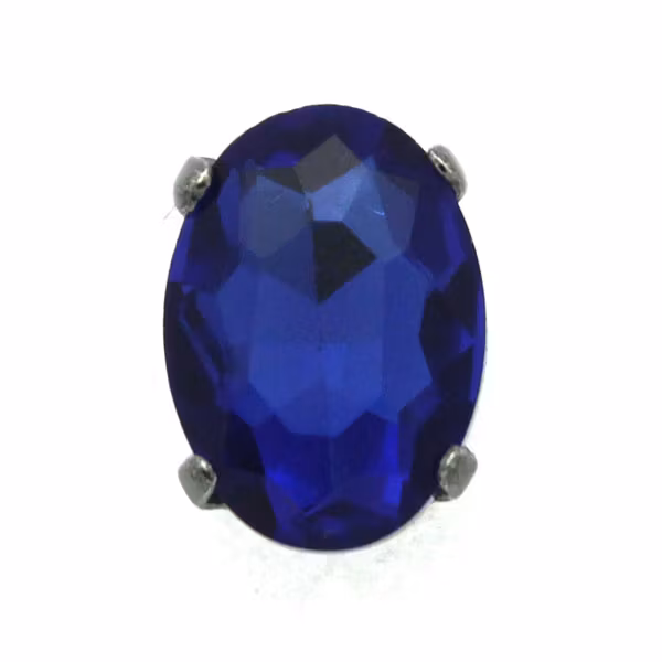 Silverfärgad Infattning Oval 30x20mm 1st