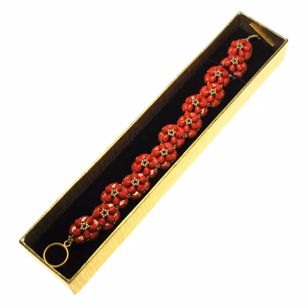 Guld Presentask till Armband/Halsband 20x4x2cm 1st