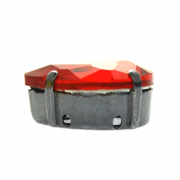 Mörkt Silverfärgad Infattning Droppe 30x20mm 1st