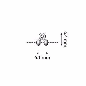 Roséguldpläterad Cymbal Alona 6,6x6,3mm 2st