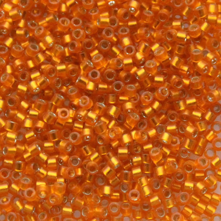 Dyed Semi-matte Silverlined Orange DB-0681 Delica 11/0 5g