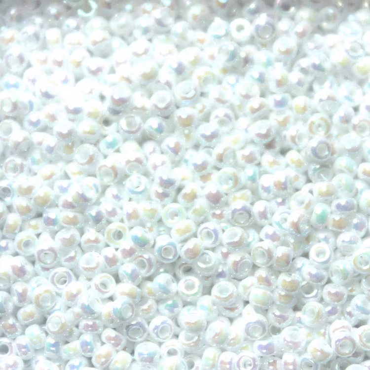White Pearl AB 11-0471 Miyuki Seedbeads 11/0 10g