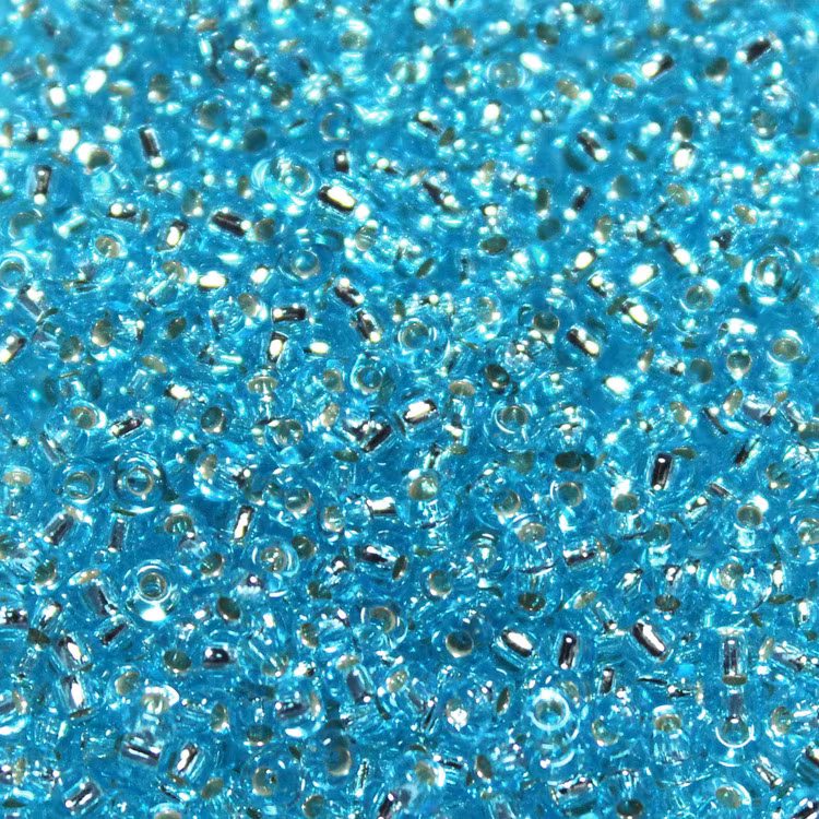 Silverlined Aqua 11-0018 Miyuki Seedbeads 11/0 10g