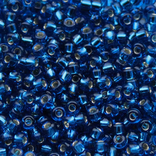 Capri Blue Silverlined 8-0025 Miyuki Seedbeads 8/0 10g