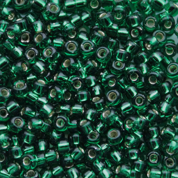 Silverlined Green 8-0016 Miyuki Seedbeads 8/0 10g