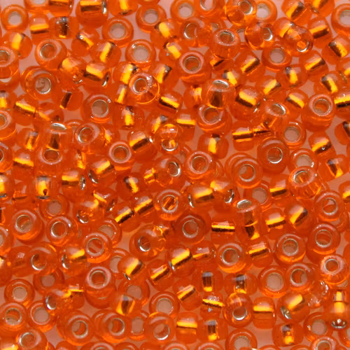 Silverlined Orange 8-0008 Miyuki Seedbeads 8/0 10g