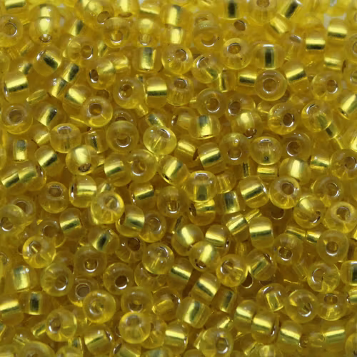 Silverlined Yellow 8-0006 Miyuki Seedbeads 8/0 10g