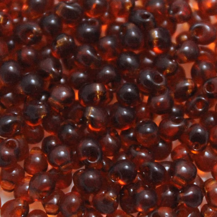 Transparent Dark Topaz DP-0134 Miyuki Drops 3,4mm 10g