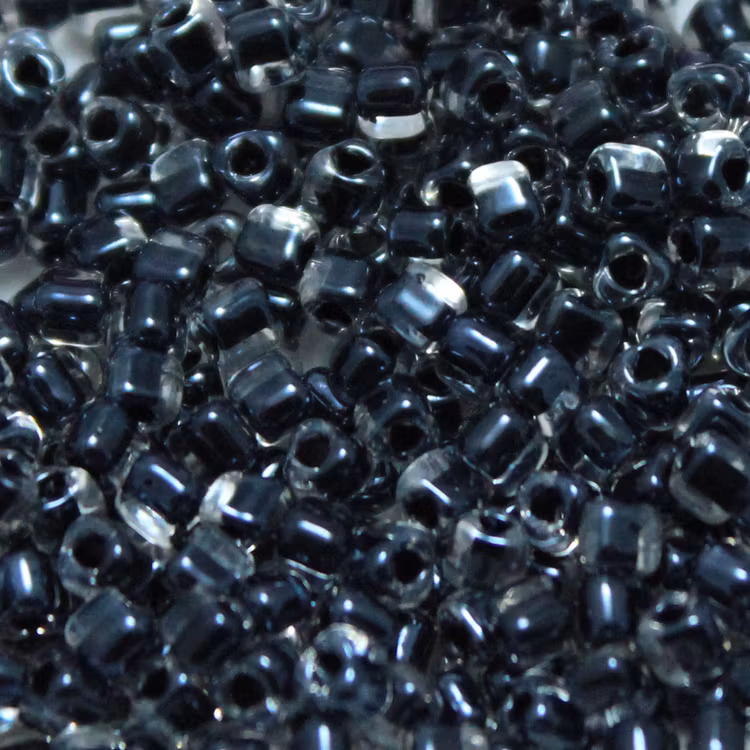 Black Lined Crystal TR8-1106 Miyuki Triangle 8/0 10g