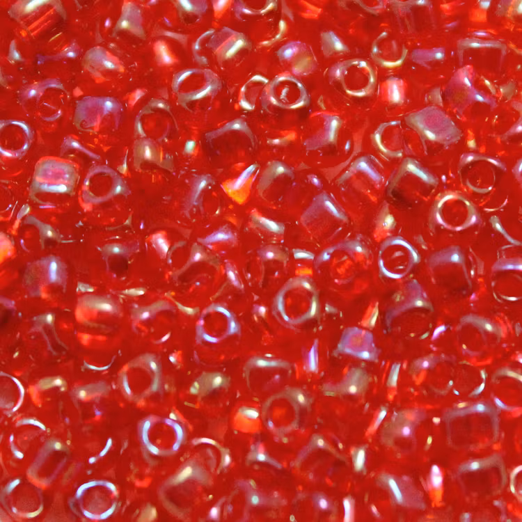 Transparent Red AB TR8-1158 Miyuki Triangle 8/0 10g