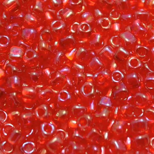 Transparent Red AB TR8-1158 Miyuki Triangle 8/0 10g