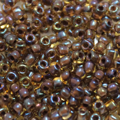 Cinnamon Lined Topaz Luster TR8-1162 Miyuki Triangle 8/0 10g
