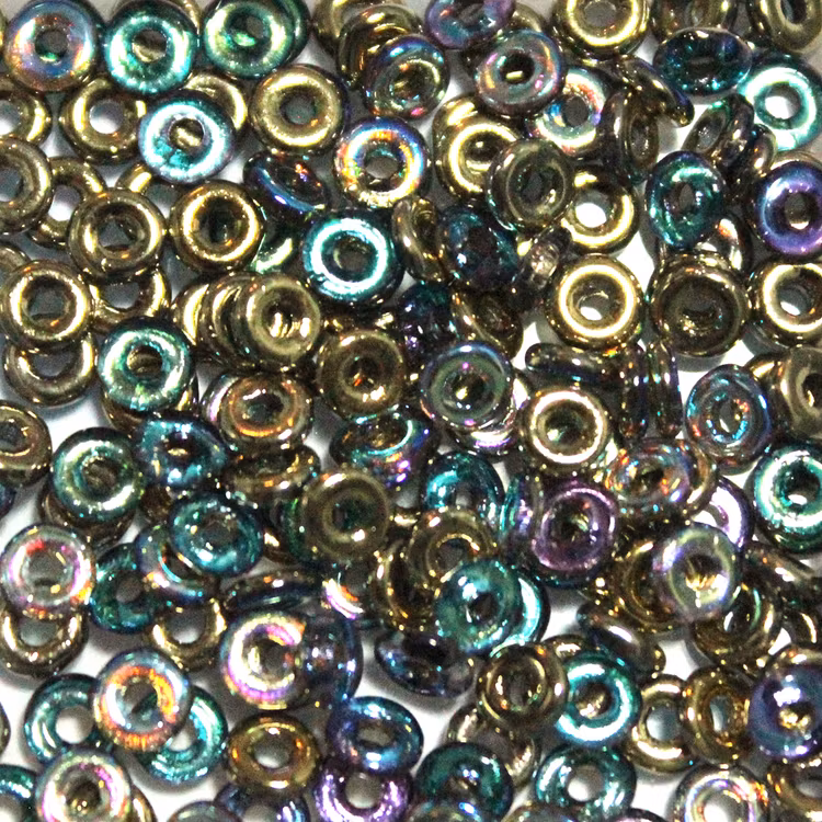 Crystal Golden Rainbow O Beads 5g