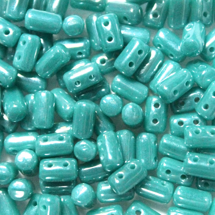 Opaque Green Turquoise Luster Rulla 10g