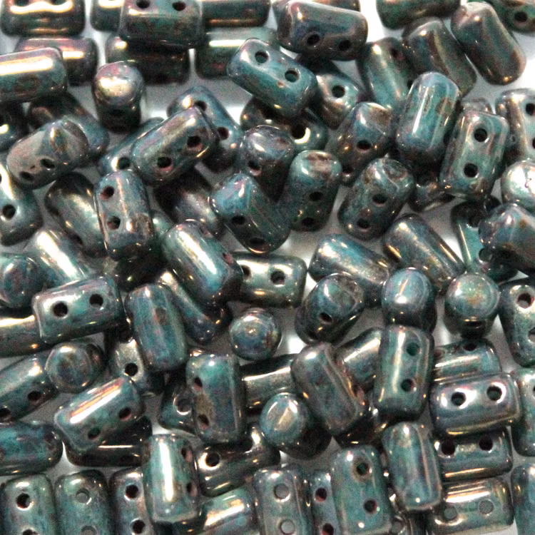 Opaque Green Turquoise Bronze Picasso Rulla 10g