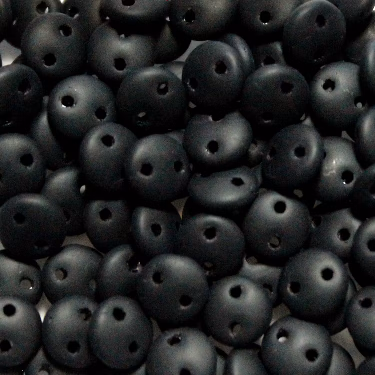 Jet Matted 2-Hole Lentil 10g