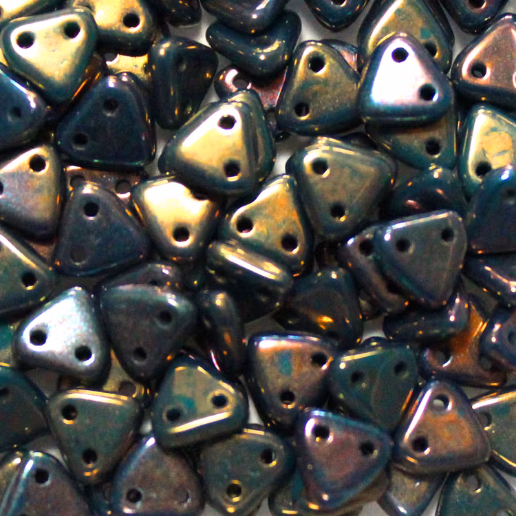 Dark Turquoise Bronze Vega CzechMates Triangle 10g