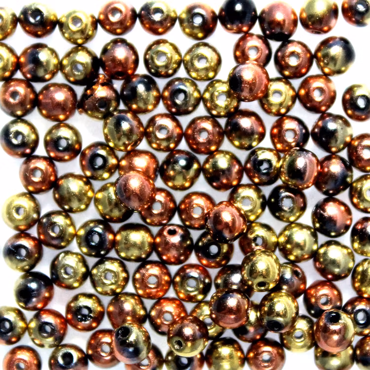 Jet California Gold Rush Runda/Druks 3mm 100st