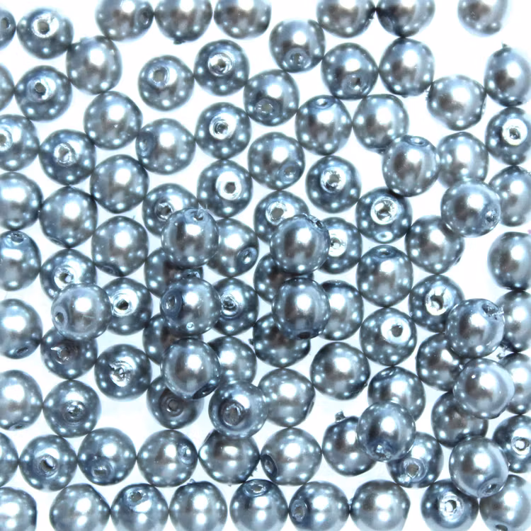 Light Grey Vaxade Runda/Druks 4mm 100st
