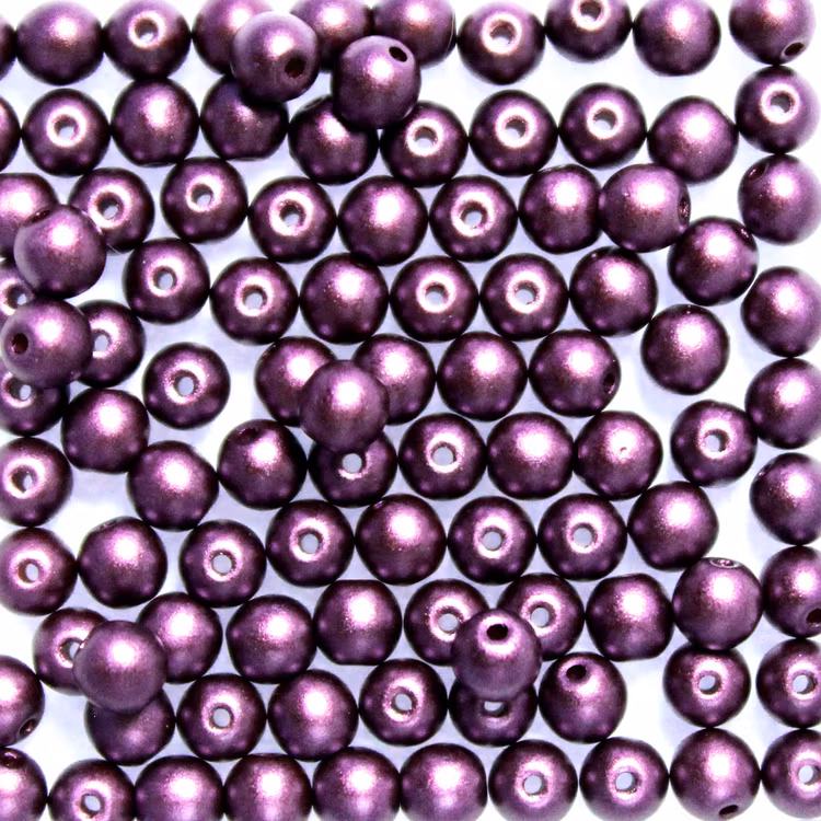 Alabaster Pastel Bordeaux Runda/Druks 6mm 50st