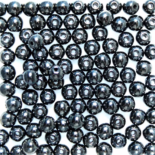 Hematite Runda/Druks 6mm 50st