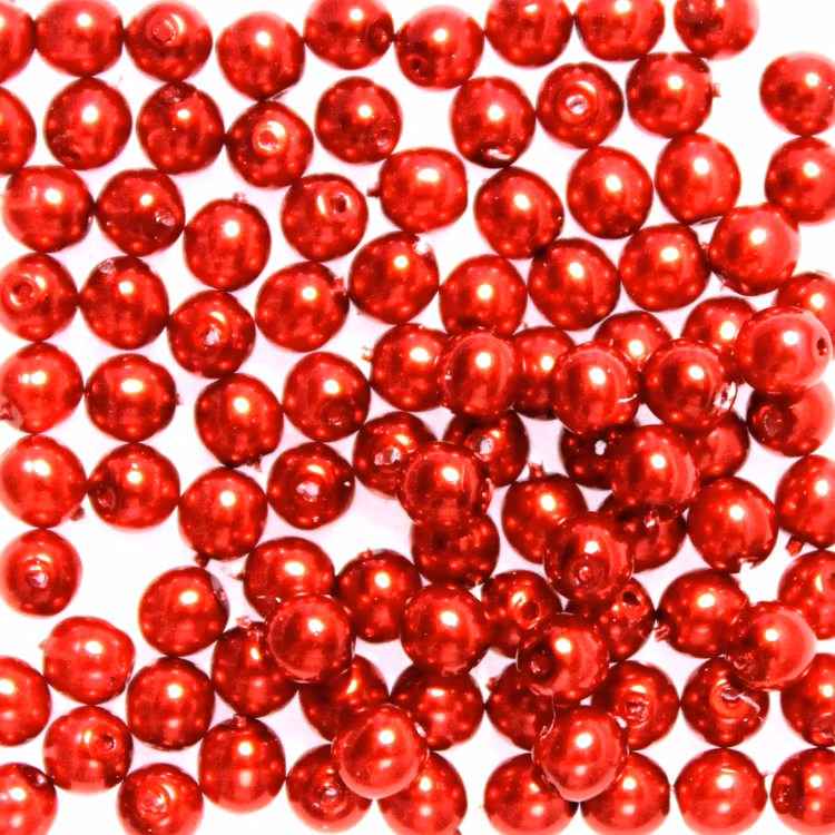 Red Vaxade Runda/Druks 6mm 50st
