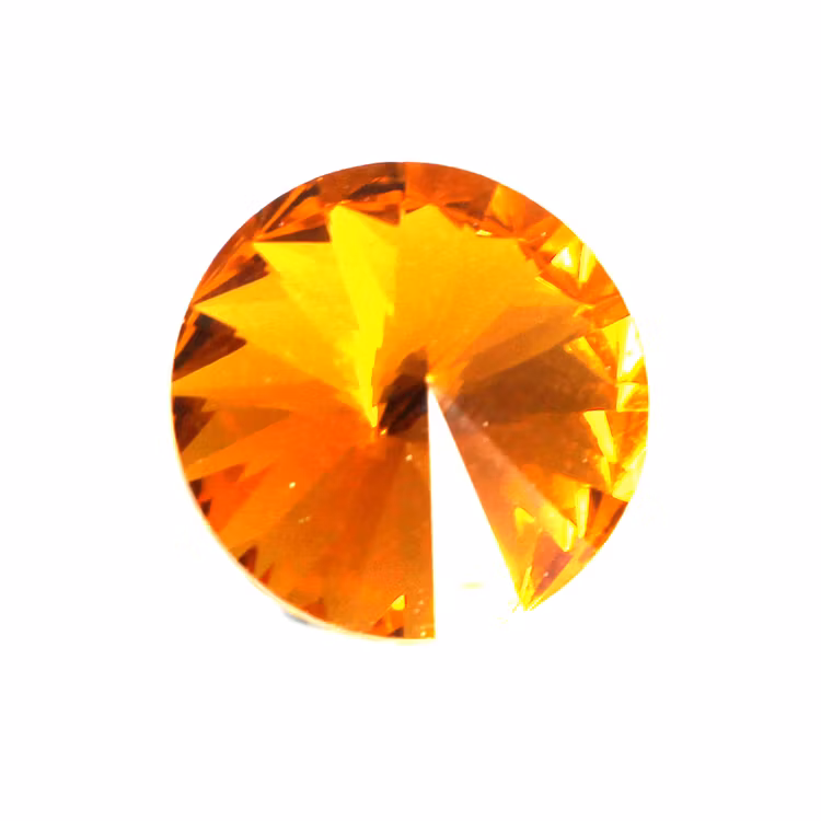 Yellow Kinesisk Rivoli 10mm 4st