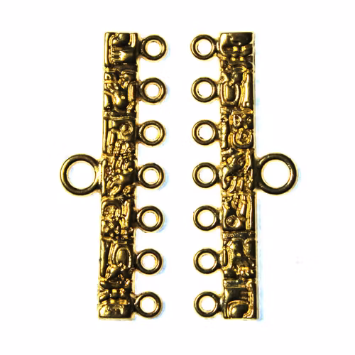 Ändavslut 7/1öglor Guldfärgat 40x15mm 4st