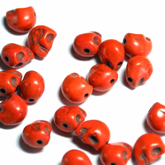 Orange Howlit Dödskallar 9mm 1st