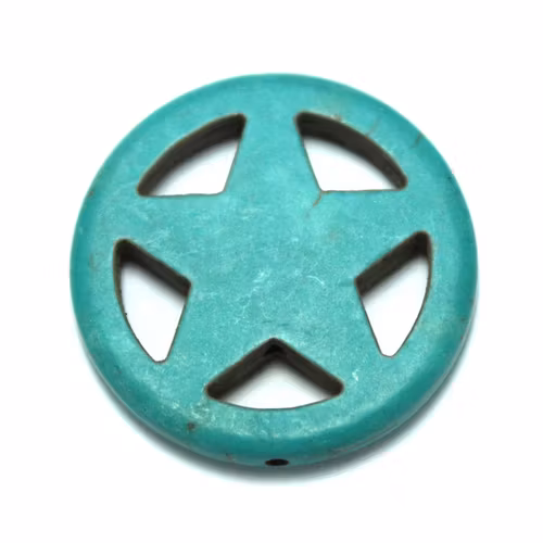 Turkos Howlite Stjärna i Ring 30mm 1st