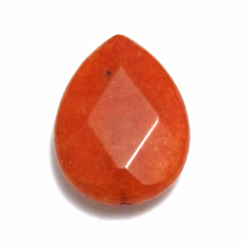 Orange Jade Droppe 20x15mm 1st