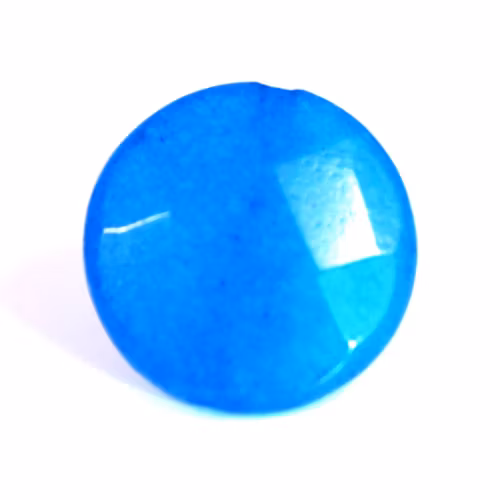 Turkos Jade Facetterad Coin 20mm 1st