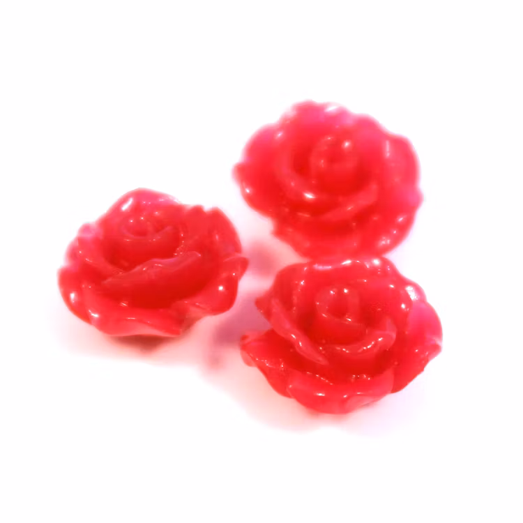 Rosa Korall Syntet Rosor 8mm 3st