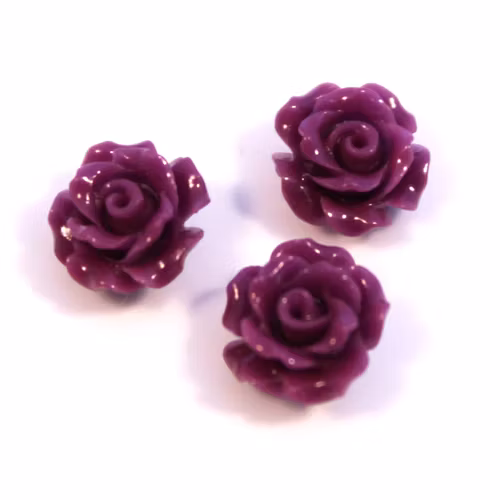 Lila Korall Syntet Rosor 8mm 3st