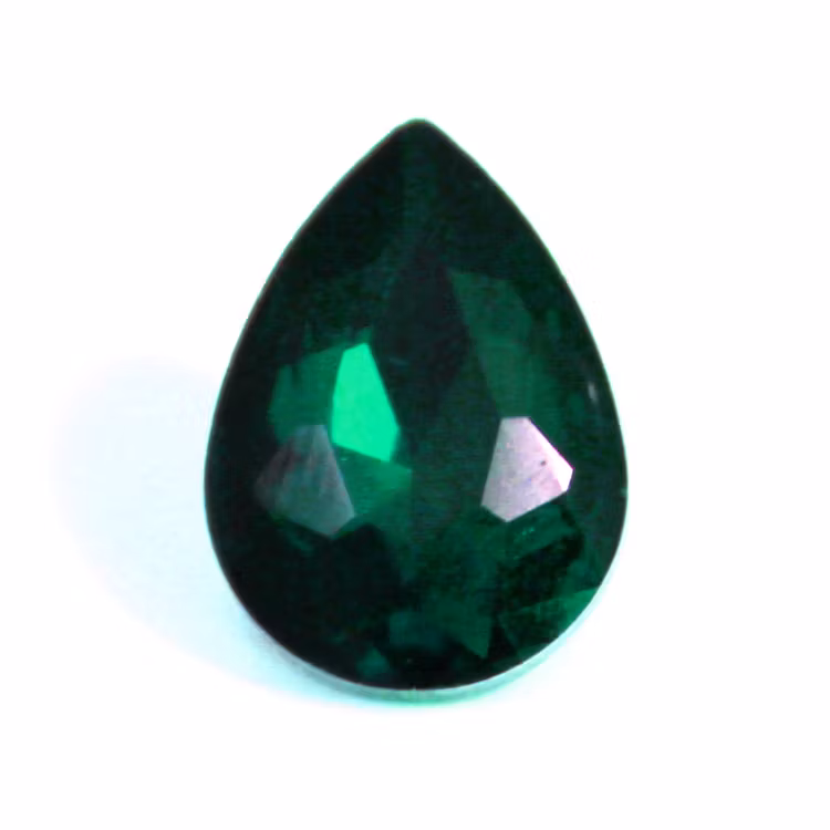 Emerald Kinesisk Strass Droppe 14x10mm 3st